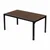Northix Vrtna miza Polywood za 8 oseb, 180x90 cm, rjava