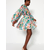 Trendyol Multi Color Floral Pattern Waist Open Mini Lined Chiffon Woven Dress