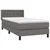 Vidaxl Box spring postelja z vzmetnico siva 90x200 cm umetno usnje