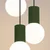 Sollux SL.1725 - Luster na sajli HALO 3xG9/8W/230V, prečnik 25 cm, zelene boje
