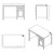 Hanah Home Radni sto, Beli