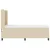 LED Box Spring Krevet s uzglavljem Krema 90 x 190 cm tkanina