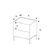 Hanah Home Noćni ormarić Kmd-1720-Oo-1, 55x59x44 cm, Orah
