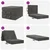 Sofa na razvlačenje 90 x 63 x 45 cm Tamnosiva
