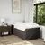 Vidaxl Box spring postelja z vzmetnico temno rjava 90x200 cm blago