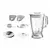 HEINNER Multipraktik HFP-750BG, 1,2l+1,8l, 750W, Beli