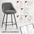 Homestar Set barskih stolov 2 kosa 49x52x88 cm siva