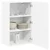 vidaXL Stenska kuhinjska omarica Bela 50 x 31 x 80 cm Konstruiran les