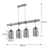 Brilagi - Luster na sajli WOOD GLASS 4xE27/60W/230V borovina/siva/zadimljeno-siva