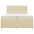 vidaXL vidaXL Box spring postelja z vzmetnico krem 200x200 cm blago, (21309320)
