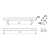 shumee RE10 letev, saten krom, 640 mm