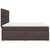 Vidaxl Box spring postelja z vzmetnico temno rjav 200x200 cm blago