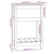 Sadilica s policom siva 54 x 34,5 x 81 cm od masivne borovine