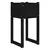 Sadilice 2 kom crne 40x40x81 cm od masivne borovine