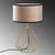 Opviq Stona lampa Diamond-S-712, 25x25x43 cm, IP20, Zlatno-smeđe boje