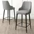 Hanah Home Set 2 barske stolice Sivo-Crni