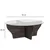 Hanah Home Klub sto Amphora, 92x36x92 cm, Antracit