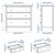 HEMNES Komoda s 3 fioke, belo bajcovano, 108x96 cm