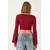 Bianco Lucci Ženska bluza 60351286, Brod izrez, Bordo