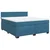Vidaxl Box spring postelja z vzmetnico modra 180x200 cm žamet