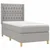 Vidaxl Box spring postelja z vzmetnico svetlo siv 100x200 cm blago