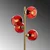 Opviq Podna lampa Benek-15-14541, 36x36x135 cm, IP20, Zlatno-crvena boja