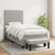 Vidaxl Box spring postelja z vzmetnico svetlo siv 100x200 cm blago