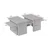 Hanah Home Klub sto Sanctuary, 110x41.5x45cm, Sivi