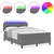 LED Box Spring Krevet Svijetlo siva i bijela. 140 x 190 cm