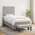 Vidaxl Box spring postelja z vzmetnico svetlo siv 100x200 cm blago