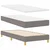 Vidaxl LED Box Spring Postelja z LED trakami Taupe 100 x 200 cm blago