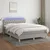 Vidaxl Box spring postelja z vzmetnico LED sv. siva 140x200 cm blago