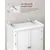 Songmics Kuhinjska shramba omara 76x40x182 cm Bela
