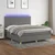 Vidaxl Box spring postelja z vzmetnico LED temno siva 160x200 cm blago