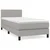 vidaXL Box spring postelja z vzmetnico svetlo siva 90x200 cm blago