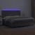 Krevet box spring s madracem LED sivi 200x200cm od umjetne kože