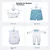 Houya Set ofingera, 20 komada, Belo-plavi