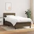 Greatstore Box spring postelja z vzmetnico temno rjava 80x200 cm blago