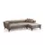 Atelier del Sofa Ugaona garnitura Hamlet 95x77x270cm Svetlobraon