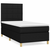 vidaXL Box spring postelja z vzmetnico črna 80x200 cm blago