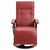Masažna fotelja od umjetne kože crvena boja vina