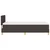 Vidaxl LED Box Spring Postelja Temno rjava 90 x 190 cm blago
