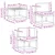 Set vanjskih sofa 6 pcs Bijela i bež Čvrsto drvo akacije