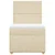 Vidaxl Box spring postelja z vzmetnico krem 90x190 cm blago