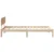vidaXL Posteljni okvir s headboard 100x200 cm Trden borov les