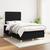 vidaXL Box spring postelja z vzmetnico črna 120x190 cm blago