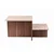 Hanah Home klub sto Harmony, 80 cm, travertin / orah Venezia