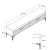 Hanah Home TV komoda Istanbul 2, 180x35x47 cm Orah-bela