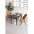 Hanah Home trpezarijski set Arp, sto i 2 stolice, ploča u dekoru drveta Baroque, kapućino tkanina Babyface