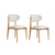 HANAH HOME Set 2 stolice Lionte White Light Oak